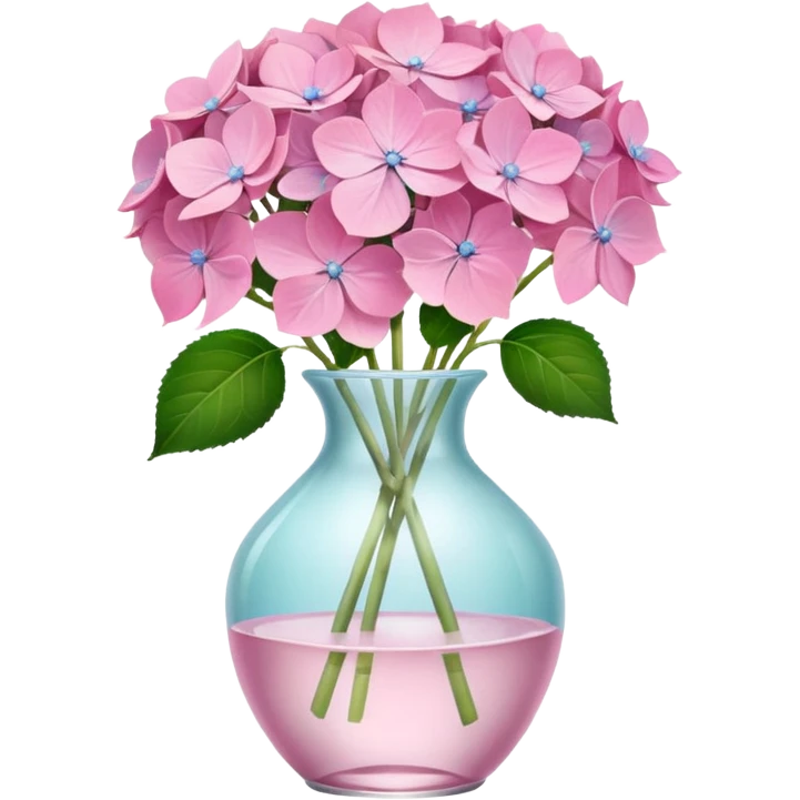 Pink Pastel Aesthetic Hydrangeas In A Vase emoji