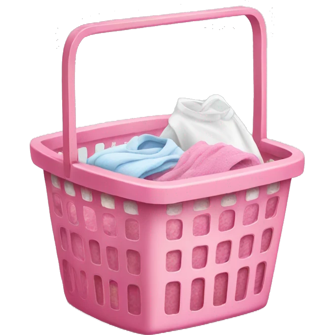 Pink laundry basket emoji