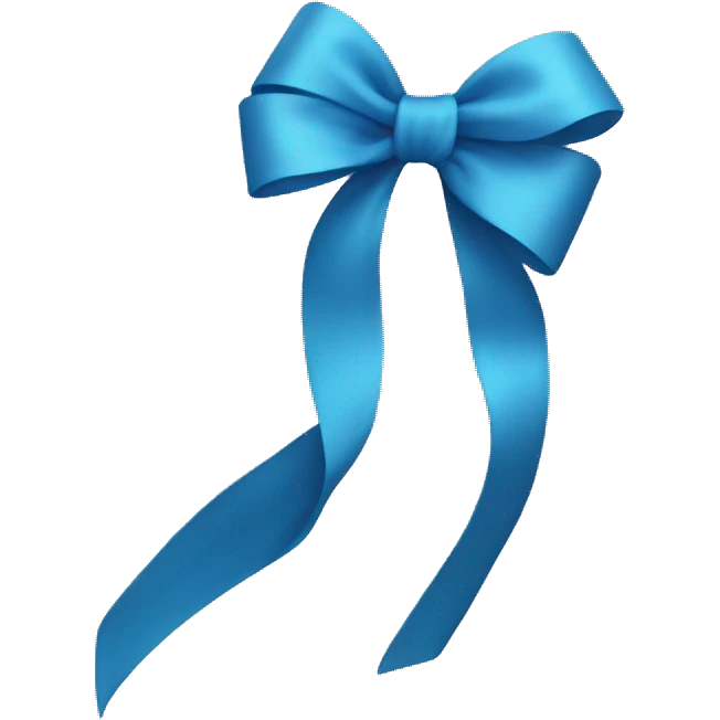 Blue bow emoji