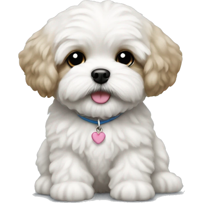 Shihpoo puppy white emoji