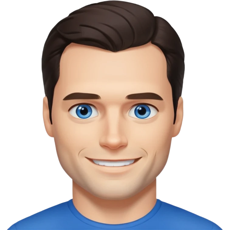 Henry Cavill with blue eyes emoji