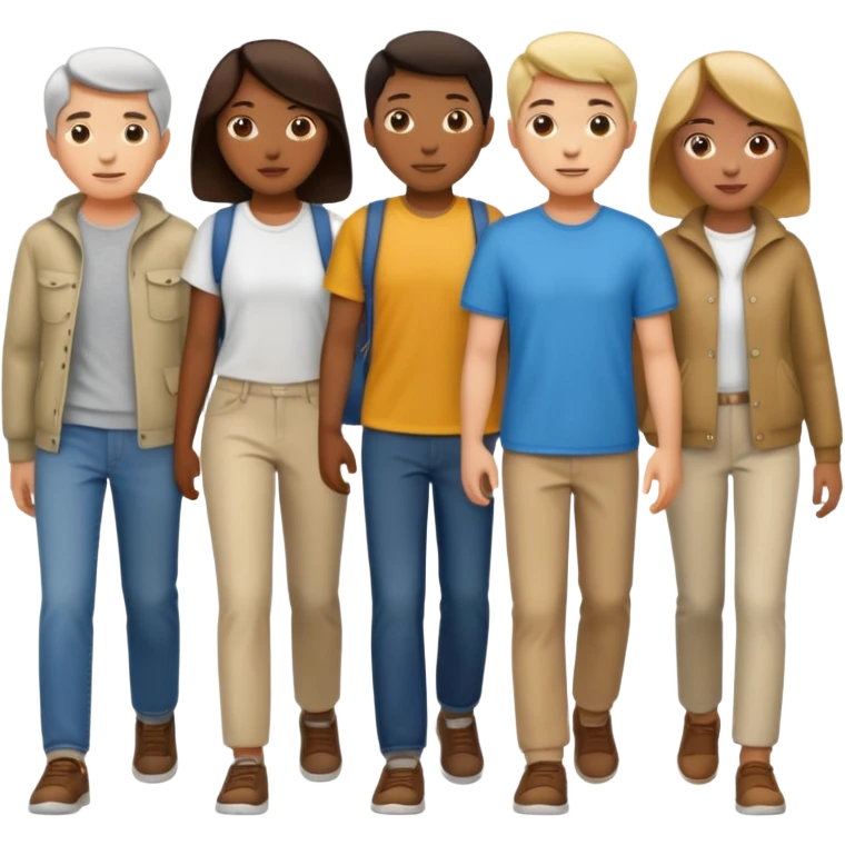 Line of people emoji