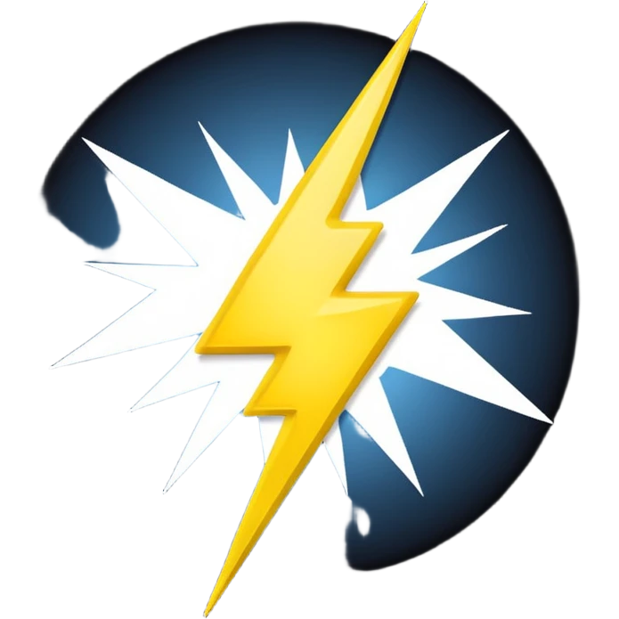 Lightning bolt with yellow dot under it emoji