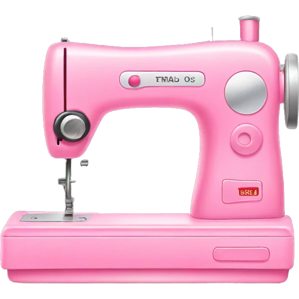 Cute Pink sewing machine with pink thread  emoji