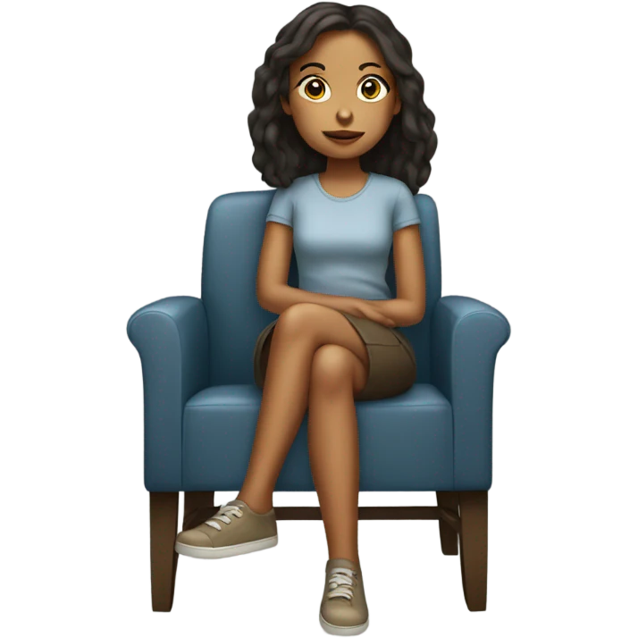 girl sitting on a chair emoji