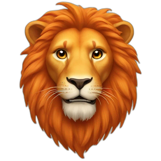 orange lion emoji