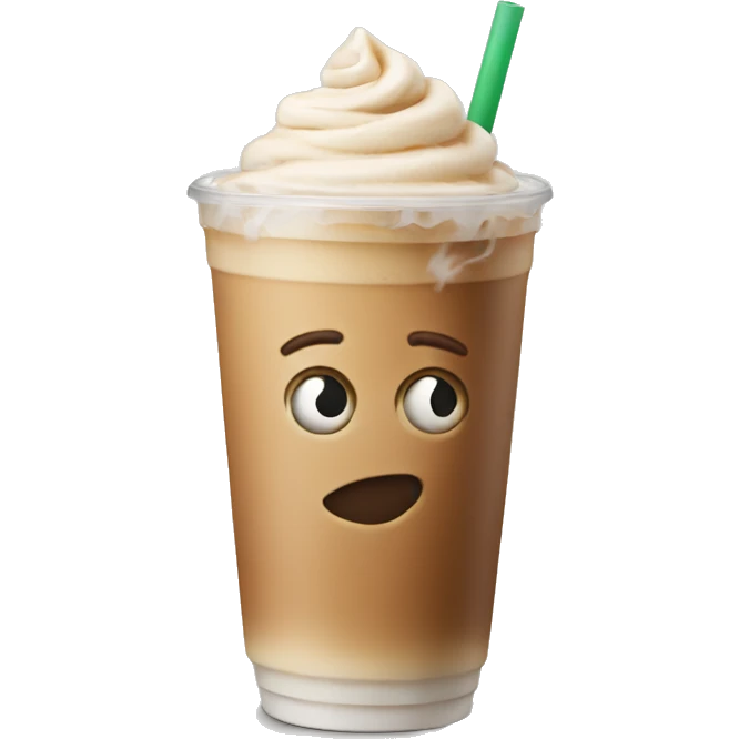 Iced latte emoji