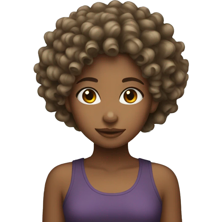 girl curly hair emoji
