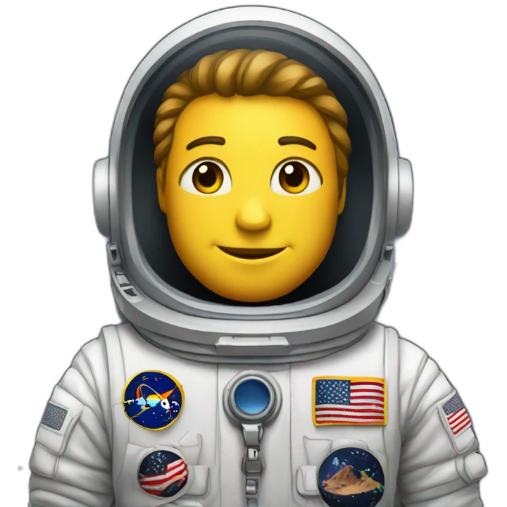 Astronauta con corbata emoji