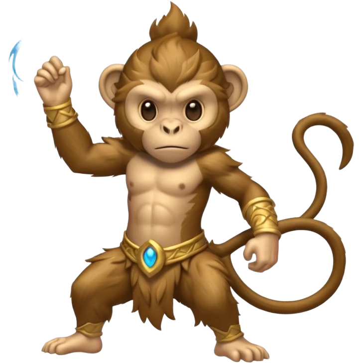 air elemental monkey warior air particles emoji
