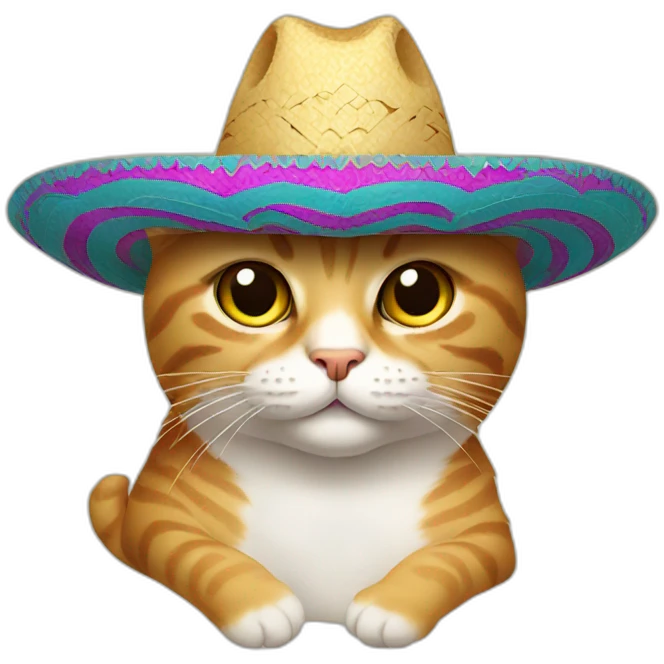 cat with a sombrero on emoji