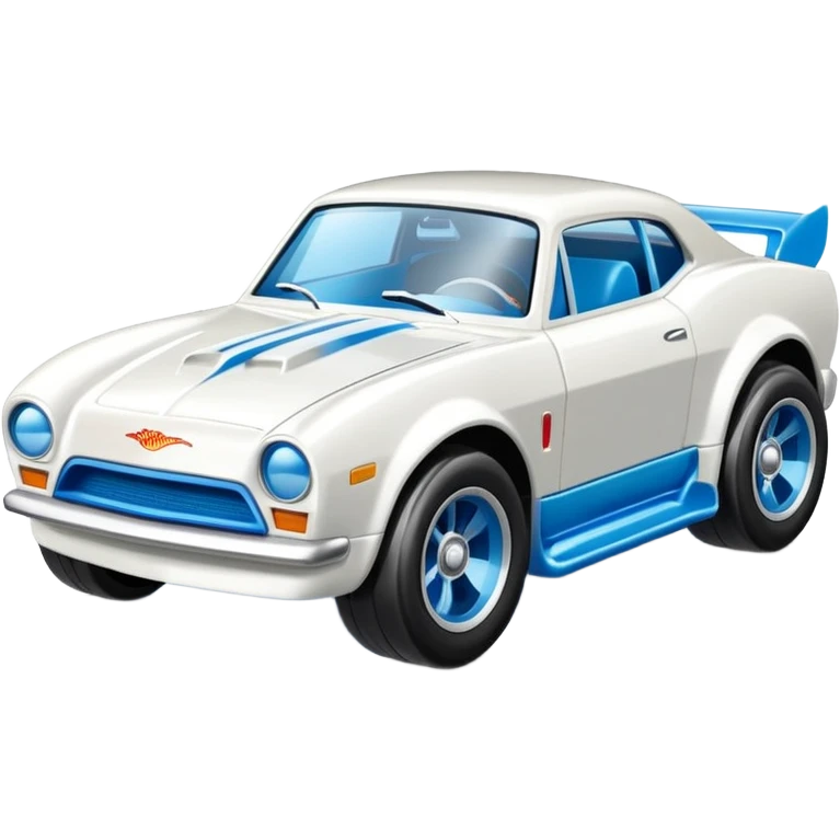 Машинка HotWheels белого цвета в классической упаковке HotWheels. emoji