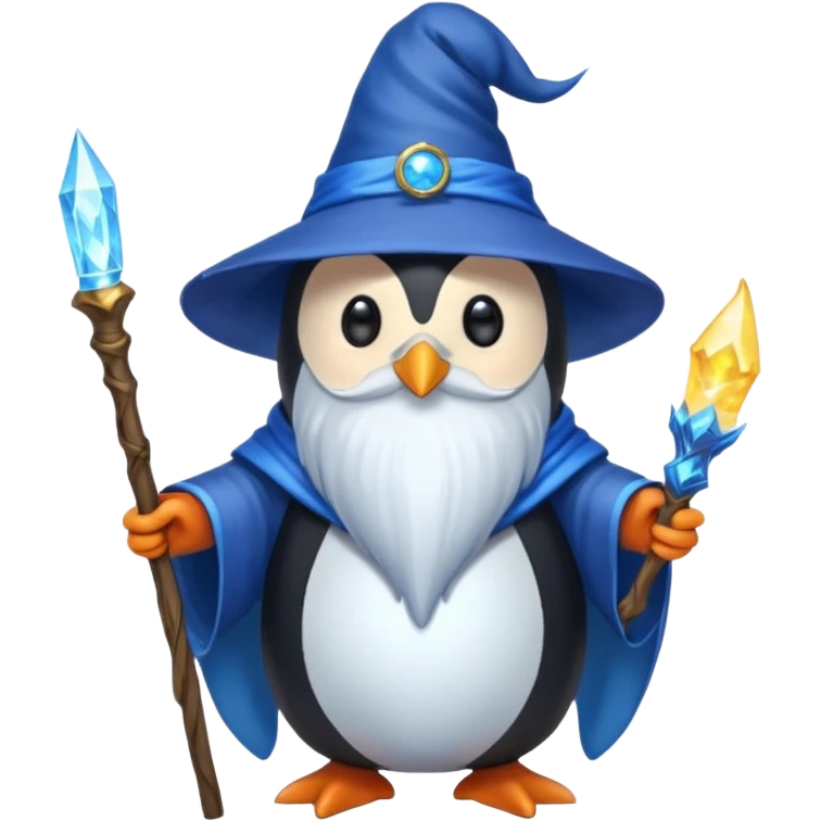 Penguin Wizard emoji