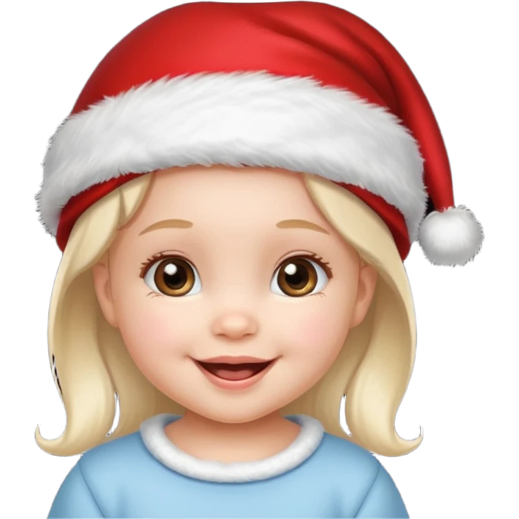 christmas girl but her apperance is like baby, pretty emoji