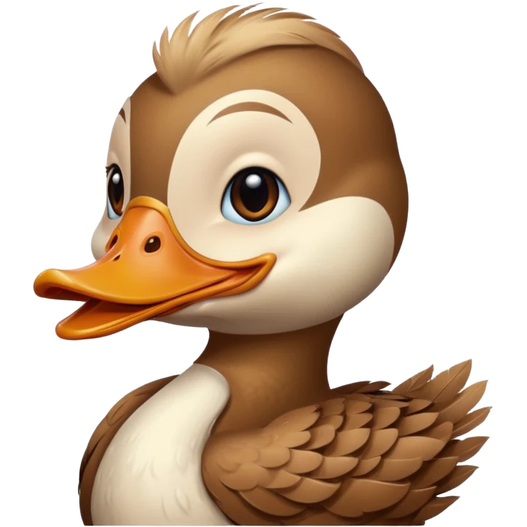duck with pretty smile and with skincare mask on face emoji
