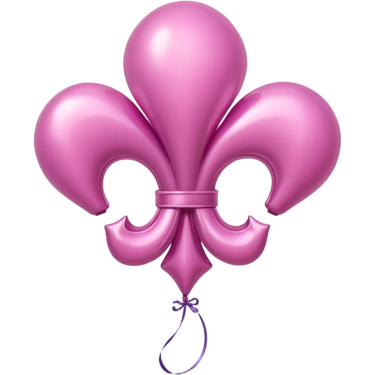 Fleur de lis pink balloon  emoji