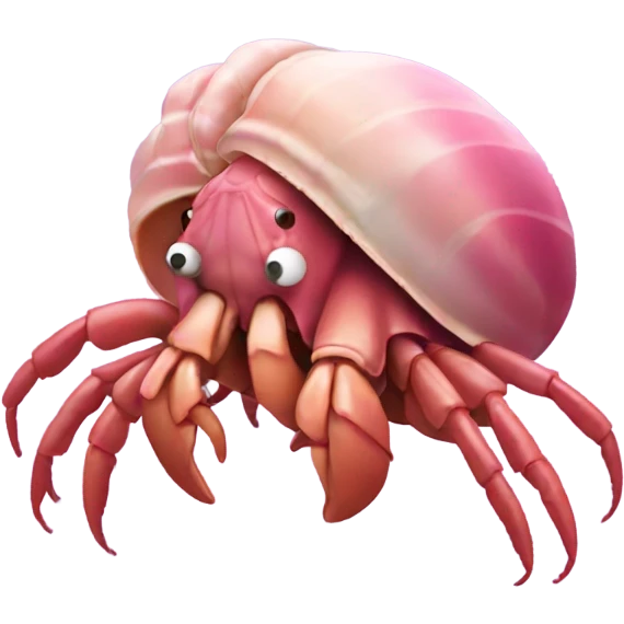 pink hermit crab emoji