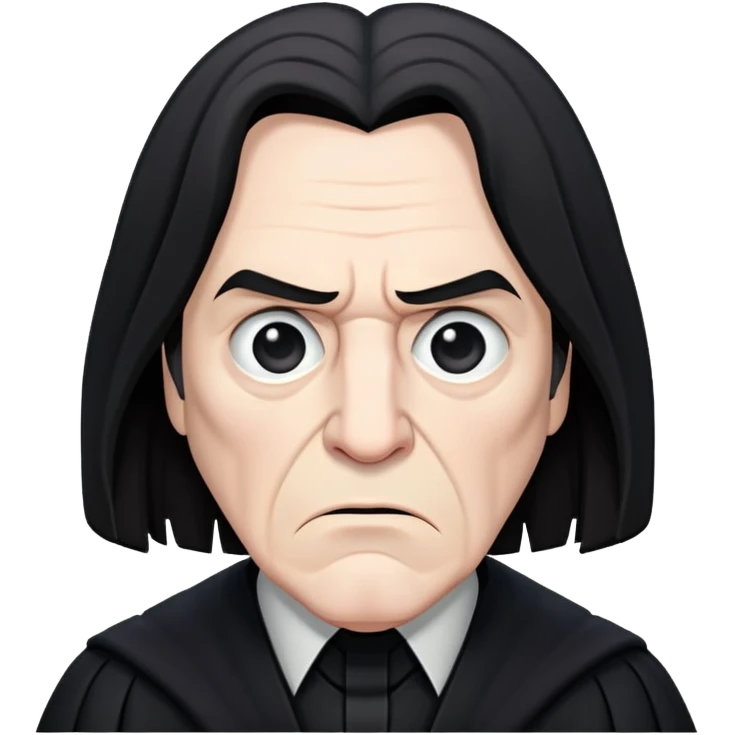 Professor Snape with angry disappointed face emoji