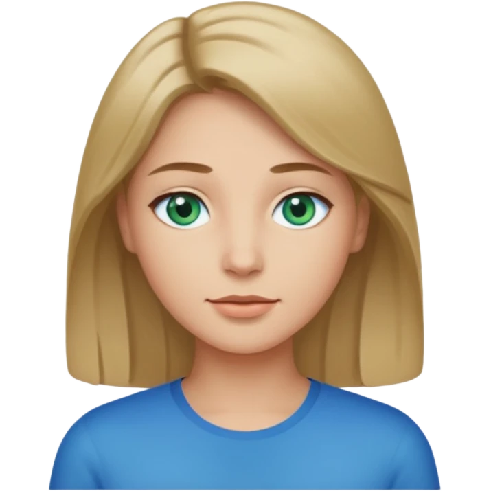 dark blond whit blue/green eys emoji