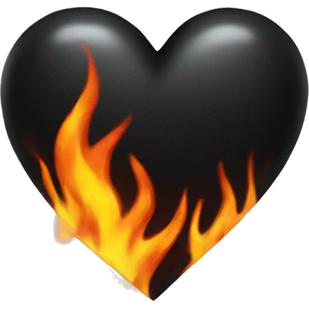 black heart in flame emoji