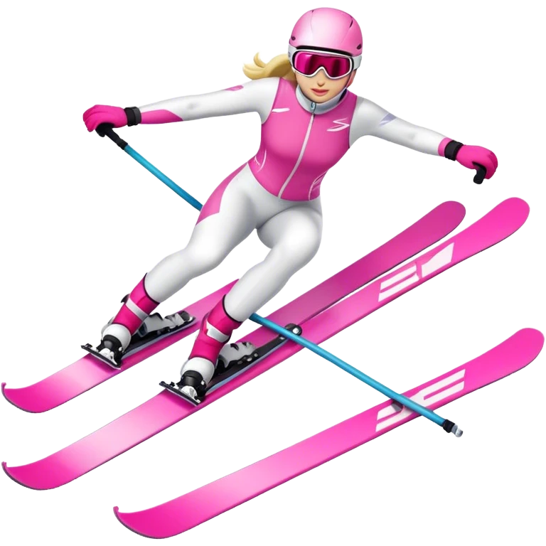pink and white ski  emoji