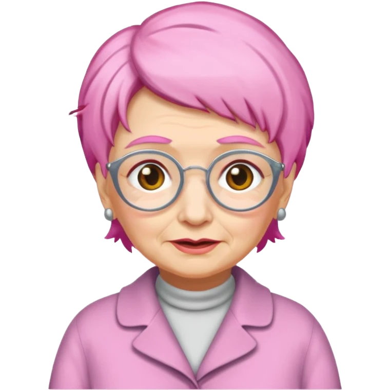 pink haired grandma emoji