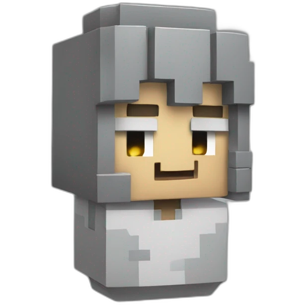 Personnage Minecraft argent emoji