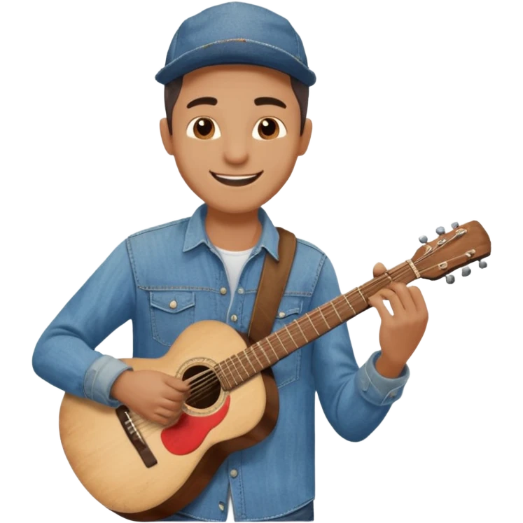 Guitar busker,Street Performers emoji