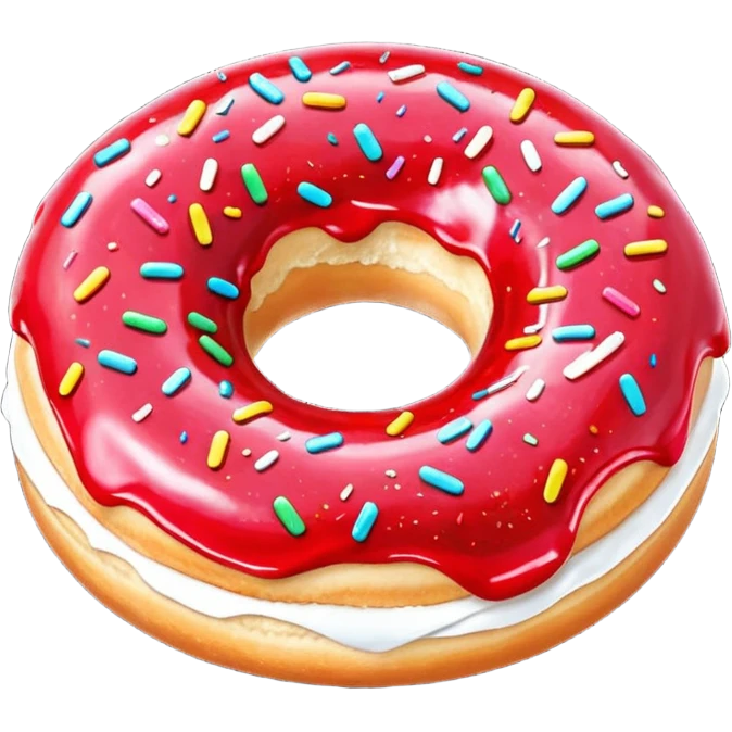 red glitter donut emoji