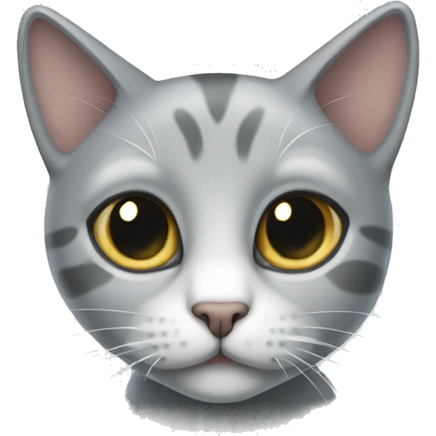 silver shaded cat emoji