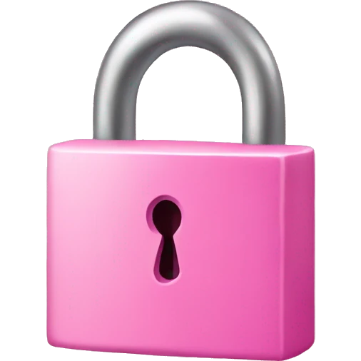 Pink lock emoji