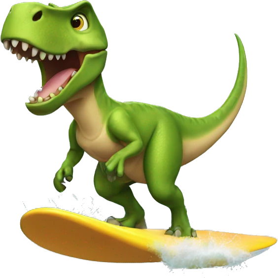 Dinosaur surf emoji