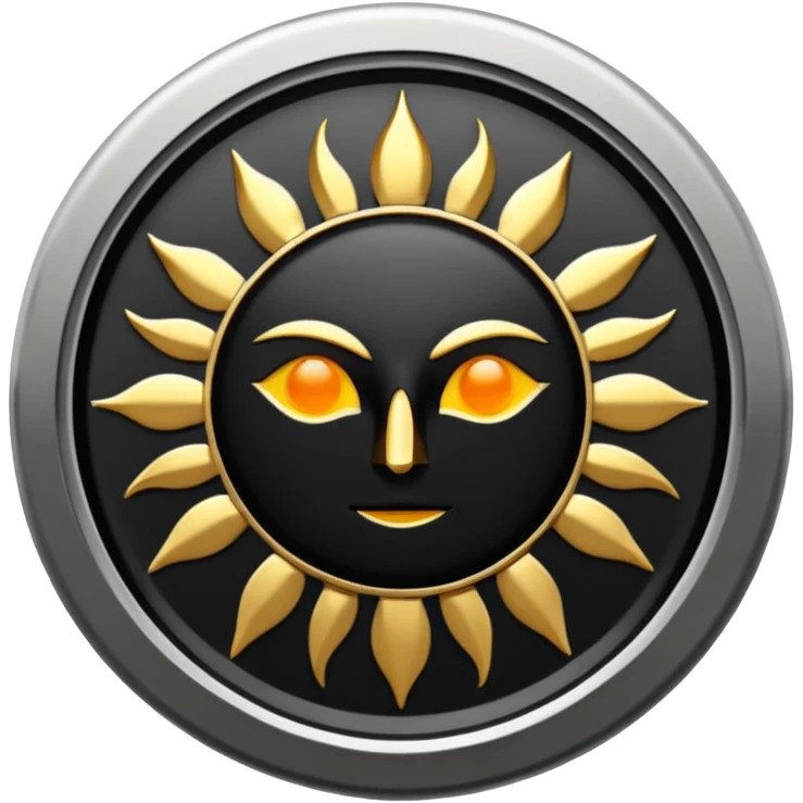 black sun watch emoji