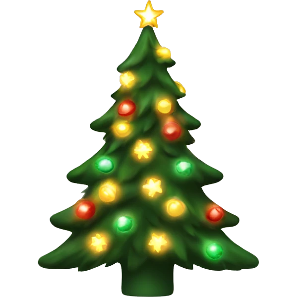 ￼ Christmas tree, lights emoji