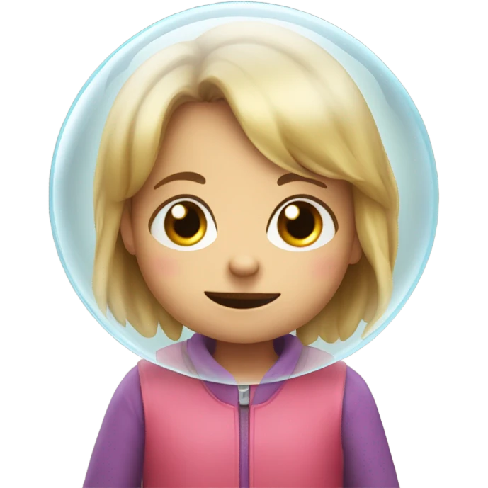 4yr old child in germ bubble emoji