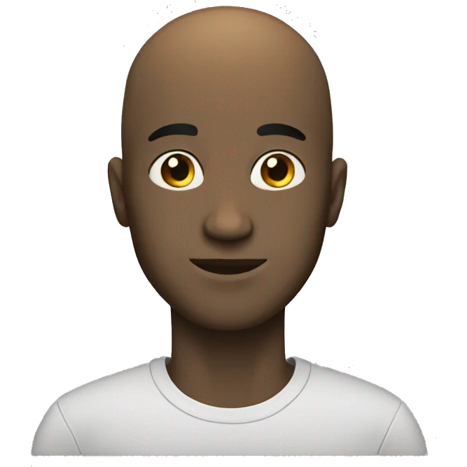 bald guy black emoji