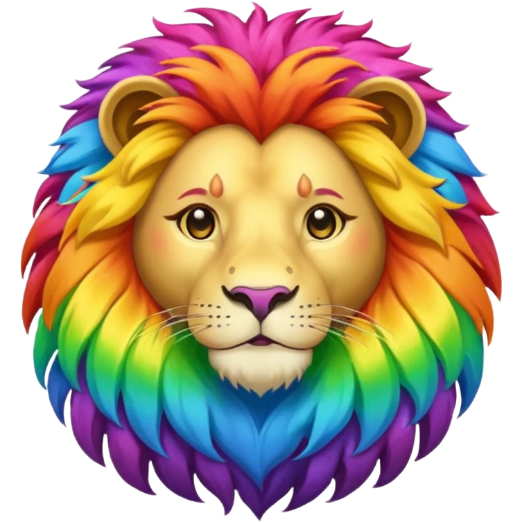 Rainbow lion emoji