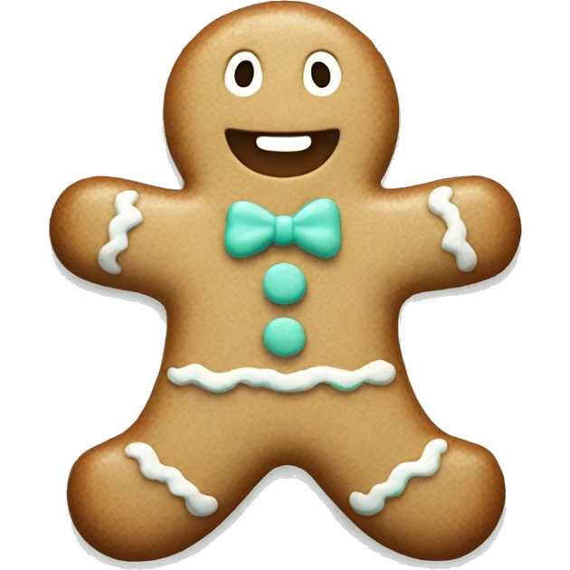 Pastel gingerbread man emoji