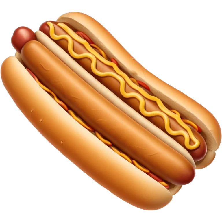 A Hot dog without a bun emoji
