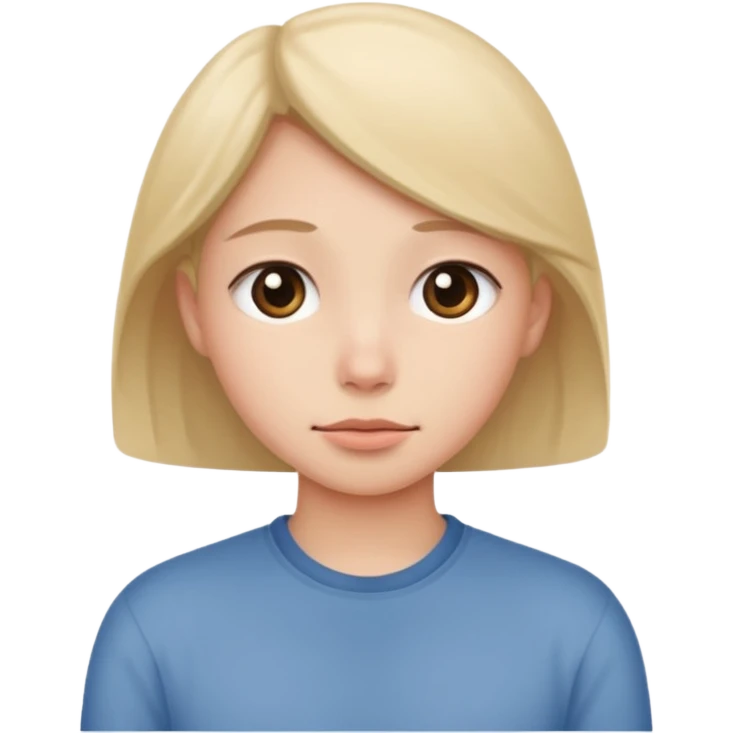 Make a cute shy 😌 in this face emoji