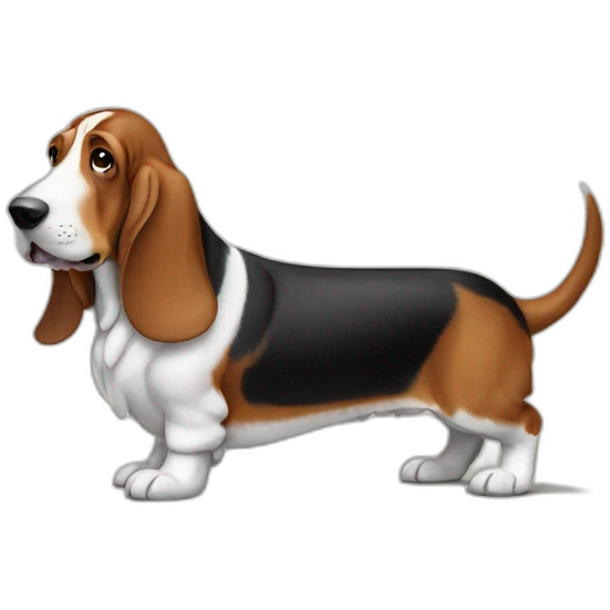 Dog basset hound full-height emoji