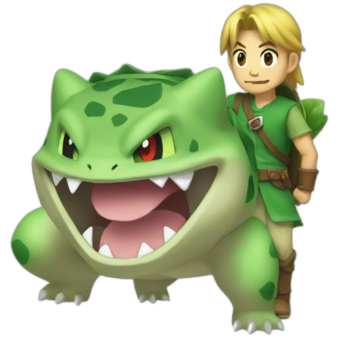 Link and bulbasaur emoji