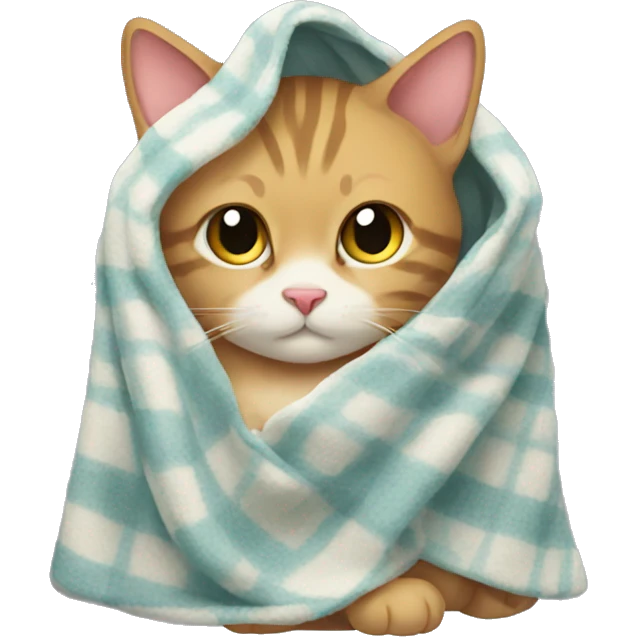 Cat wearing blanket  emoji