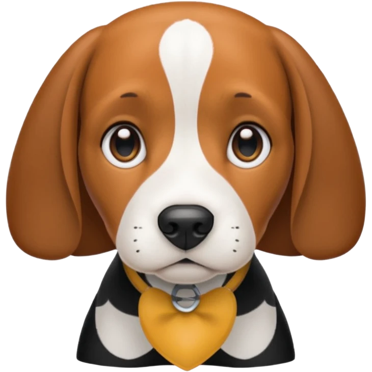 black and white beagle emoji