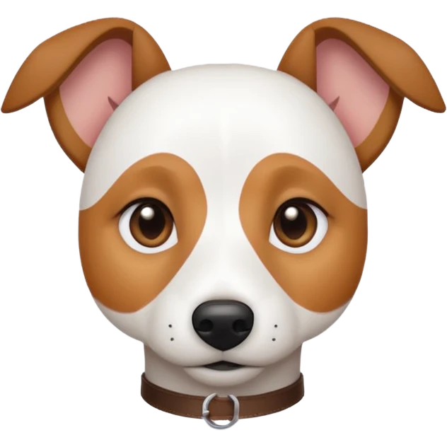 a fully white jack russell the size of a kelpie with light brown ears and a light brown patch on one eye emoji