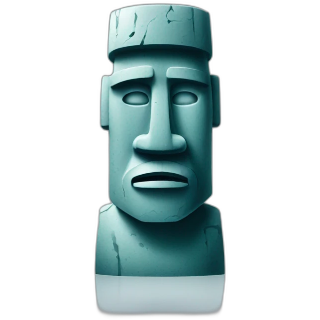Moai glass emoji