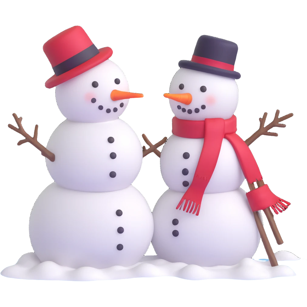 people making a snowman emoji