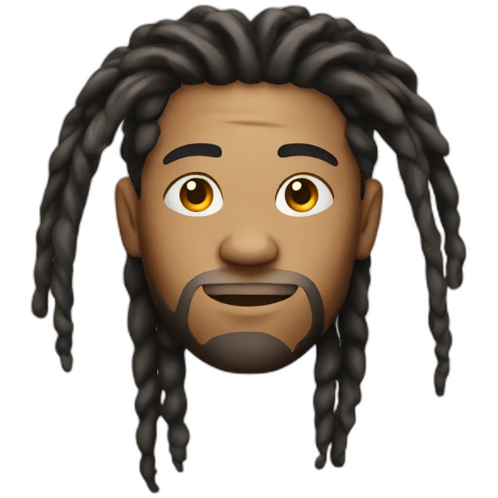 Guy with dreads on top and the sides is a fade emoji