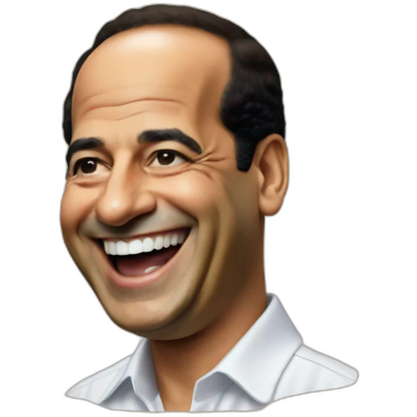 Abdel Fattah El-Sisi laughing on the beach emoji