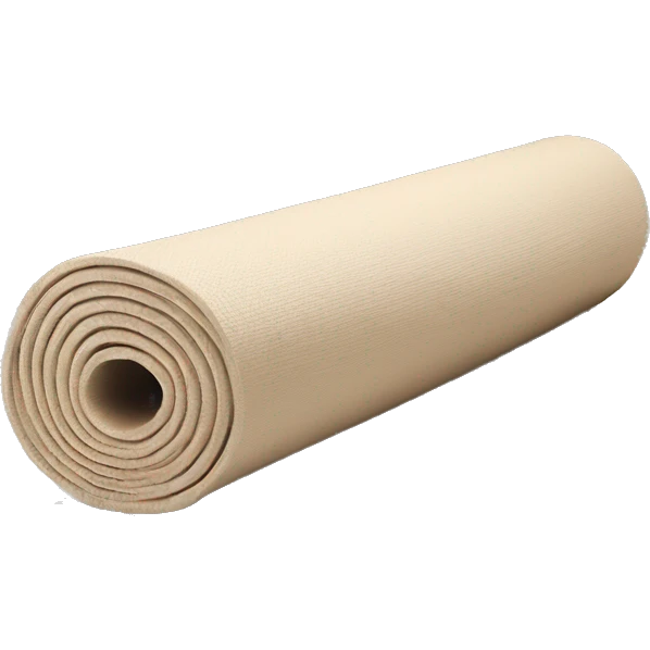 beige half rolled out yoga mat emoji